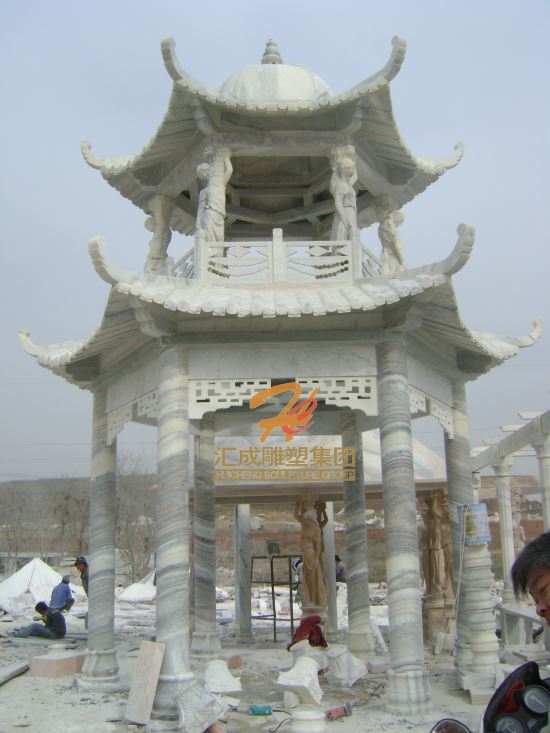 石雕涼亭